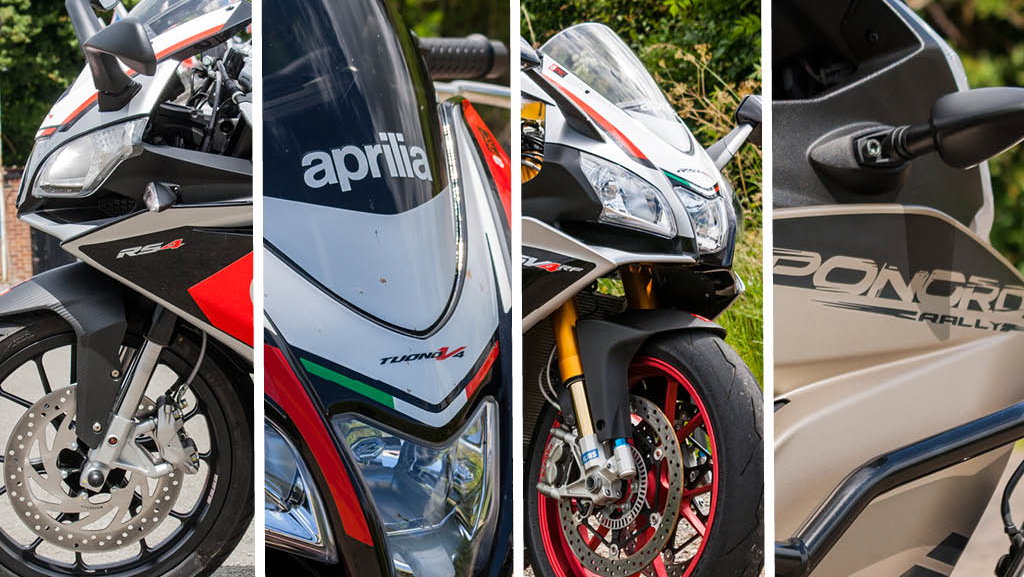 Aprilia RS4 125, Aprilia Tuono V4, Aprilia Caponord Rally, Aprilia RSV4 RF